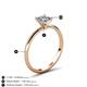 5 - Elodie 1.25 ct IGI Certified Asscher Shape Lab Grown Diamond Solitaire Engagement Ring 