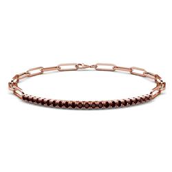 Lily ctw Red Garnet Paperclip Links Tennis Bracelet ctw Red Garnet Women Paperclip Links Tennis Bracelet in K Rose Gold
