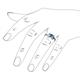6 - Trissie Blue Topaz Floral Solitaire Engagement Ring 