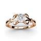 3 - Trissie White Sapphire Floral Solitaire Engagement Ring 