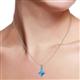 4 - Aurel Blue Topaz and Diamond Pendant 