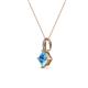 3 - Aurel Blue Topaz and Diamond Pendant 