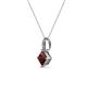 3 - Aurel Red Garnet and Diamond Pendant 