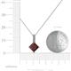 5 - Aurel Red Garnet and Diamond Pendant 