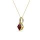 3 - Aurel Red Garnet and Diamond Pendant 