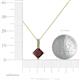 5 - Aurel Red Garnet and Diamond Pendant 
