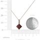 5 - Aurel Red Garnet and Diamond Pendant 