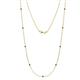 1 - Adia (9 Stn/2mm) Blue Sapphire on Cable Necklace 