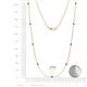 2 - Adia (9 Stn/2mm) Blue Sapphire on Cable Necklace 