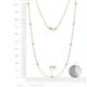 2 - Adia (9 Stn/2mm) Aquamarine on Cable Necklace 