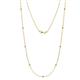 1 - Adia (9 Stn/2mm) Citrine on Cable Necklace 