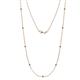 1 - Adia (9 Stn/2mm) Emerald on Cable Necklace 