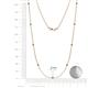 2 - Adia (9 Stn/2mm) Emerald on Cable Necklace 