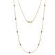 1 - Adia (9 Stn/2.7mm) Pink Sapphire on Cable Necklace 