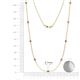 2 - Adia (9 Stn/2.7mm) Pink Sapphire on Cable Necklace 