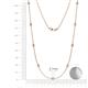 2 - Adia (9 Stn/2.7mm) Aquamarine on Cable Necklace 
