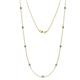 1 - Adia (9 Stn/2.7mm) Blue Topaz on Cable Necklace 