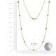 2 - Adia (9 Stn/2.7mm) Blue Topaz on Cable Necklace 