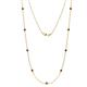 1 - Adia (9 Stn/2.7mm) Red Garnet on Cable Necklace 