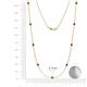 2 - Adia (9 Stn/2.7mm) Red Garnet on Cable Necklace 
