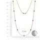 2 - Adia (9 Stn/2.7mm) Rhodolite Garnet on Cable Necklace 