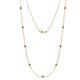 1 - Adia (9 Stn/2.7mm) Smoky Quartz on Cable Necklace 