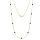 1 - Adia (9 Stn/4mm) Blue Sapphire on Cable Necklace 