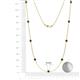 2 - Adia (9 Stn/4mm) Blue Sapphire on Cable Necklace 