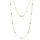 1 - Adia (9 Stn/4mm) Aquamarine on Cable Necklace 
