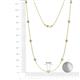 2 - Adia (9 Stn/4mm) Aquamarine on Cable Necklace 