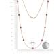 2 - Adia (9 Stn/4mm) Amethyst on Cable Necklace 