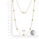 2 - Adia (9 Stn/4mm) Citrine on Cable Necklace 