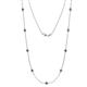 1 - Adia (9 Stn/4mm) Iolite on Cable Necklace 