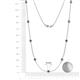 2 - Adia (9 Stn/4mm) Iolite on Cable Necklace 