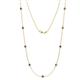 1 - Adia (9 Stn/4mm) Iolite on Cable Necklace 