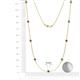 2 - Adia (9 Stn/4mm) Iolite on Cable Necklace 
