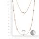 2 - Adia (9 Stn/4mm) White Sapphire on Cable Necklace 