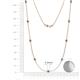 2 - Adia (9 Stn/3.4mm) Blue Topaz on Cable Necklace 