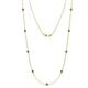 1 - Adia (9 Stn/3.4mm) Emerald on Cable Necklace 