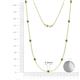 2 - Adia (9 Stn/3.4mm) Emerald on Cable Necklace 