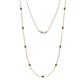 1 - Adia (9 Stn/3.4mm) Emerald on Cable Necklace 