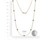 2 - Adia (9 Stn/3.4mm) Emerald on Cable Necklace 