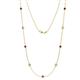 1 - Adia (9 Stn/4mm) Ruby and Diamond on Cable Necklace 