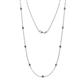1 - Adia (9 Stn/2.3mm) Iolite on Cable Necklace 