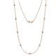 1 - Adia (9 Stn/3mm) Tanzanite on Cable Necklace 