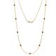 1 - Adia (9 Stn/3mm) Ruby on Cable Necklace 