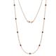 1 - Adia (9 Stn/3mm) Ruby on Cable Necklace 