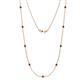 1 - Adia (9 Stn/3mm) Red Garnet on Cable Necklace 