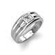 3 - Zion 5.00 mm Asscher Cut Natural Diamond Solitaire Men Wedding Band 