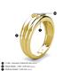 4 - Zion 5.00 mm Asscher Cut Natural Diamond Solitaire Men Wedding Band 